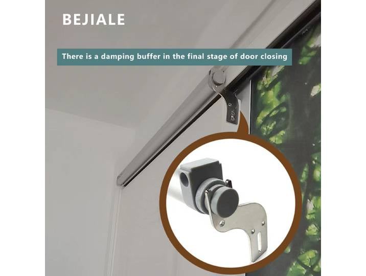 Ferme-porte coulissante tampon d'amortissement en alliage d'aluminium porte coulissante porte en verre porte coulissante Simple ménage automatique ferme-porte