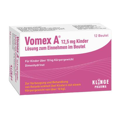 Vomex A 12,5 mg Kinder Lsg.z.Einnehmen im Beutel 12 St Lösung zum Einnehmen