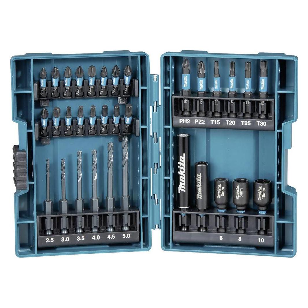 Makita Bohrer-Bit-Set (Innensechsrund TX, Kreuz Phillips PH, Kreuz Pozidriv PZ) (B-66896)
