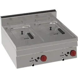 EURAST - Gasfriteuse 8+8 liter auf dem tisch - 700x600x280 mm - 12,5 Kw - 30820311