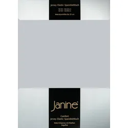 Janine Spannbetttuch Elastic-Jersey 5006 silber 150x200 cm