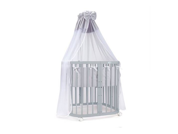 Waldin Babybett Mobiles Babybett aus Holz 7in1 mit Matratze, mitwachsend