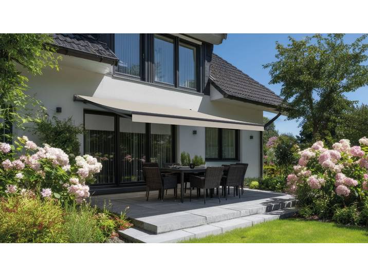 Gelenkarmmarkise KONIFERA PASSAT , beige, B:300cm, Aluminium, Polyacryl, Stahl, Markisen, Gelenkarmmarkise, mit Elektromotor, verschiedene Größen und Farben