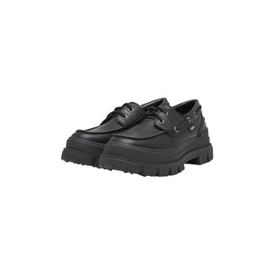 Loafer BUFFALO "Buffalo ASPHA BOAT", Damen, Gr. 37, schwarz, Polyurethan, Schuhe Loafer