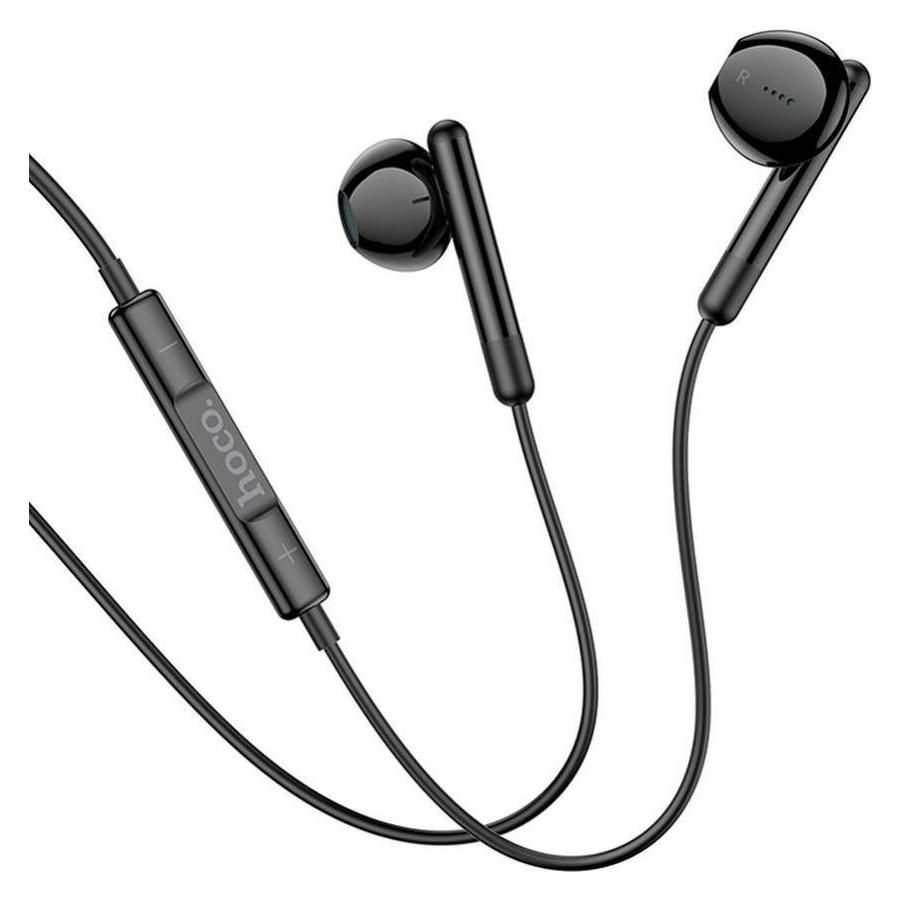 Hoco - Stereo Earphones (M93) - Jack 3.5mm with Microphone, 1.2m - Black (Kabelgebunden) (56339404)