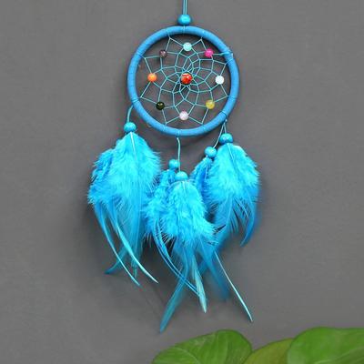 Inspired Deals Handmade Dream Catcher Feather Wall Hanging Boho Home Decoration blue