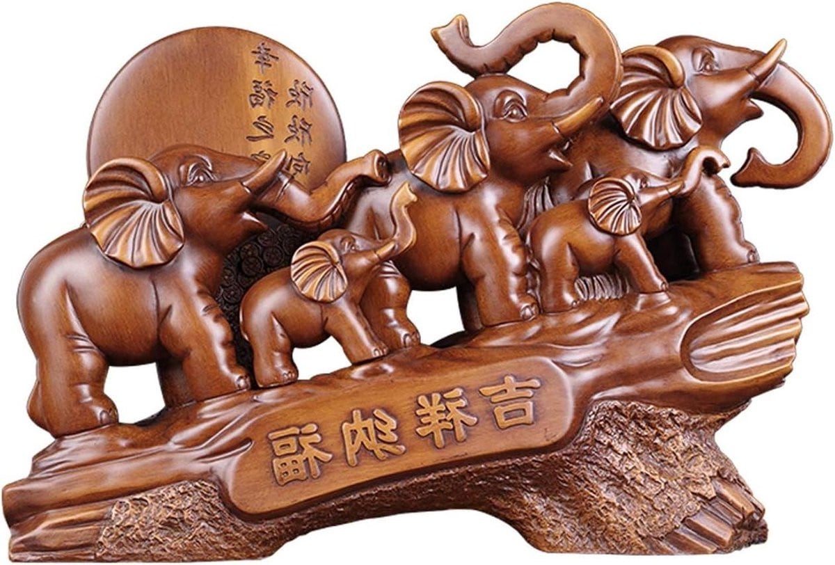 Olifant Decoratie Beeldje voor Feng Shui Rijkdom van Gelukkige Ambachten