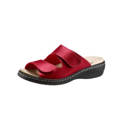 Pantolette CLASSIC, Damen, Gr. 39, Textil, rot, Lederimitat, Schuhe Pantolette