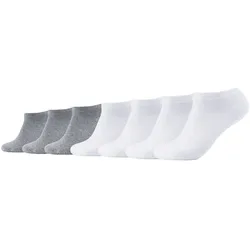 7er Pack camano Soft Baumwoll Sneakersocken 0001 - white 47-49