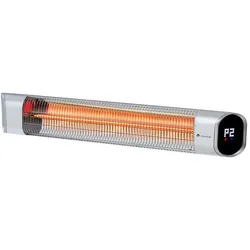 Blumfeldt Dark Wave Infrarot-Heizstrahler 2000W Goldbeschichtete Carbonröhre IP65 Aluminium Silber