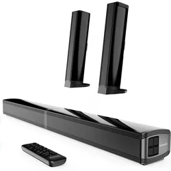 Oakcastle SB80 Bluetooth Split Soundbar - Schwarz (120 W), Soundbar, Schwarz