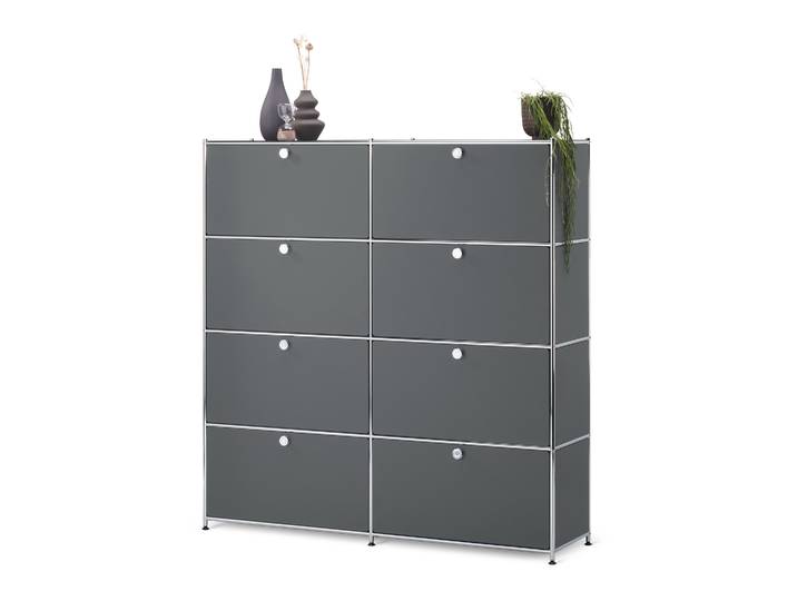 Tchibo - Highboard »Cn3« mit 8 Klappen - 152x40x158,5cm - chrom -