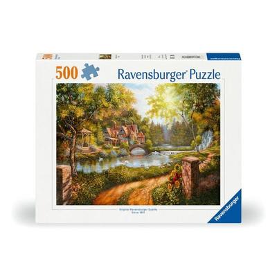 Erwachsenenpuzzle 500 Teile - Cottage am Fluss