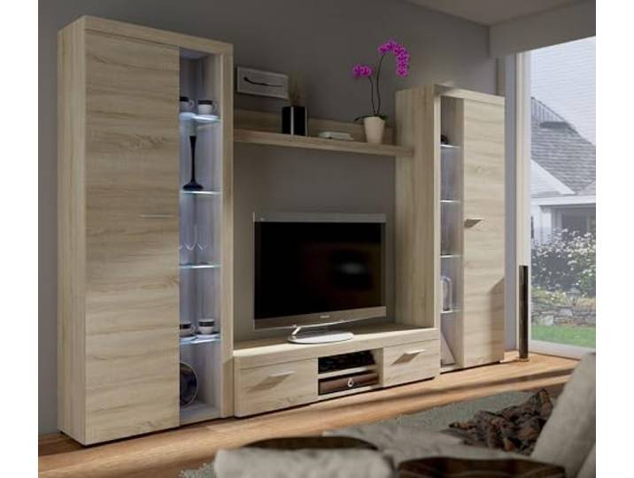 TOP Wohnwand Rumba XL Anbauwand Wohnkombi Wohnzimmer Sonoma Eiche matt