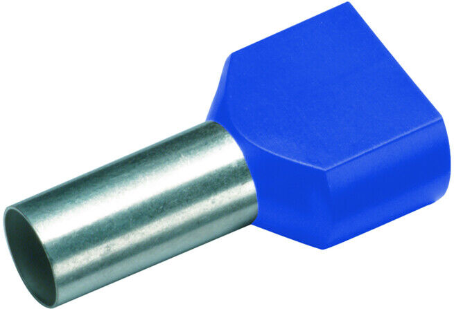 CIMCO Manchon à double embout isolé 2x16 mm² 14 mm bleu (187714)