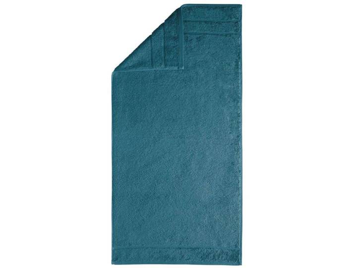 Badetuch EGERIA Prestige , blau (petrol), B:75cm L:160cm, Walkfrottee, Obermaterial: 100% Baumwolle, Handtücher, Badetuch, Uni Programm mit Streifenbordüre, SUPIMA Baumwolle