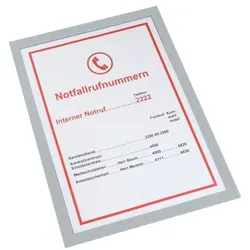 EICHNER 10er-Pack magnetische Inforahmen »Premium« A4 grau, 22.5x31.2x0.3 cm