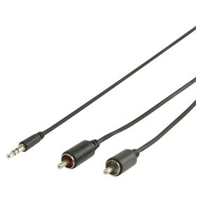 Valueline audio kabel Jack 3,5 mm - 2x Cinch černý / Audio kabel / 5 m (5 m, Cinch Kabel) (VLMP22200B5.00)