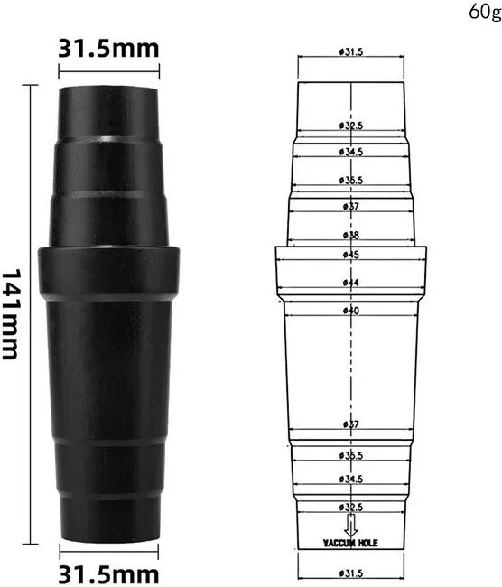 INF Adaptateur Multi-Couches pour Aspirateur - Connecteur Réducteur de Tuyau