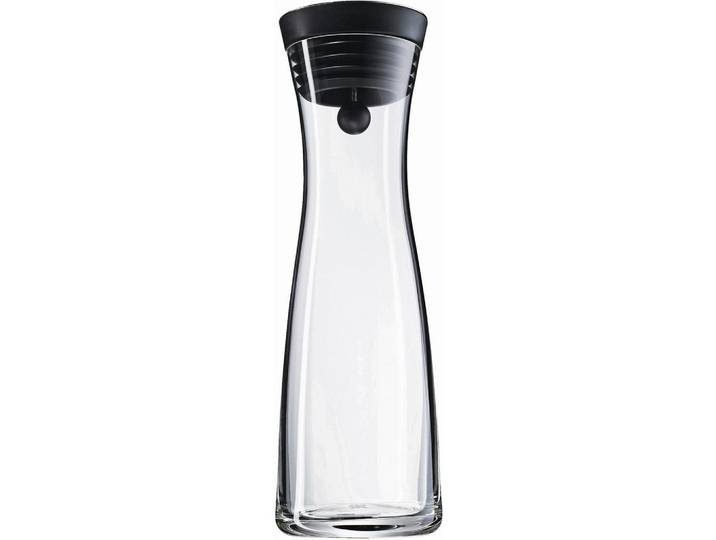 WMF Wasserkaraffe, Klar, Schwarz, Edelstahlfarben, Metall, Kunststoff, Glas, 1 l, Deckel, Geschirr, Kannen & Karaffen, Wasserkaraffen & Krüge