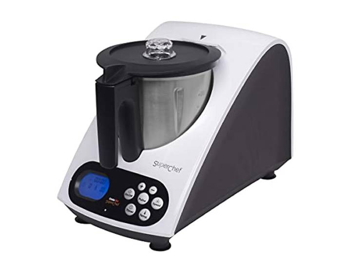 Superchef Robot de cuisine VA1500 Cook&MIx\, 1100 W + 500 W\, pot de 2 litres de capacité réelle\, 10 vitesses\, 40 ° à 110 °