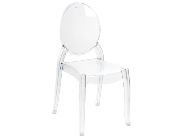 Beliani Esszimmerstuhl 2er Set Kunststoff transparent stapelbar ohne Armlehnen modern Rulison