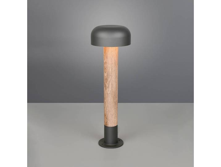 Trio Lighting Wegeleuchte Fraser, dimmbar, Holz hell, Aluminium, Außenleuchte