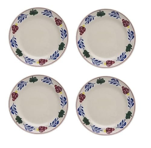 Boerenbont Set van 4 Gebaksbordjes, Diameter: 17,5 cm