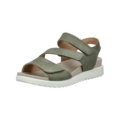 Riemchensandale LEGERO "Legero Sandalen Nubukleder", Damen, Gr. 37, grün (hellgrün), Nubukleder, Schuhe Riemchensandale