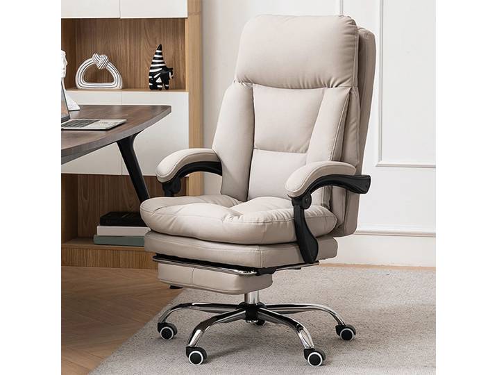 Fauteuil de bureau exécutif inclinable XUEGW à dossier haut avec repose-pieds, grand fauteuil de bureau rembourré pour la maison et le lieu de travail