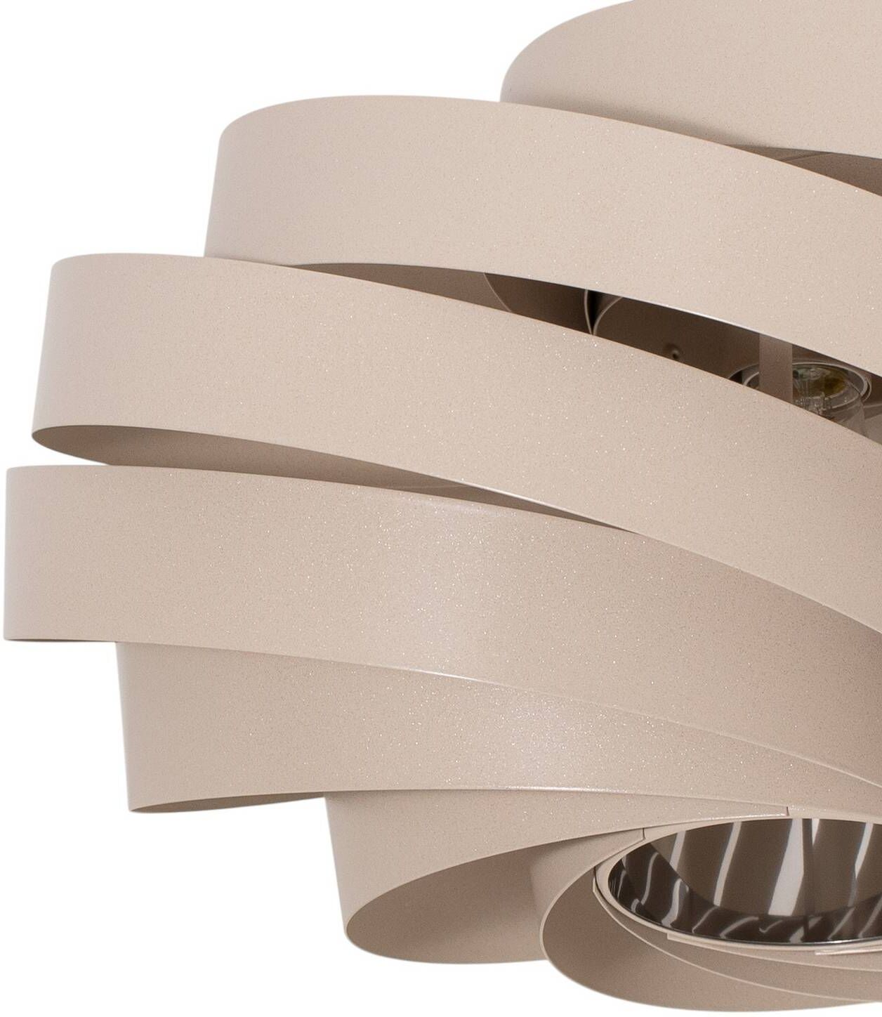 Ceiling Light Vento Domiluce, dimmable, Cream / amber, Living / Dining Room, metal, Modern, Ceiling Light