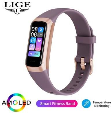 Uplift Treasures LIGE AMOLED Fitness Tracker Smartwatch For Women purple