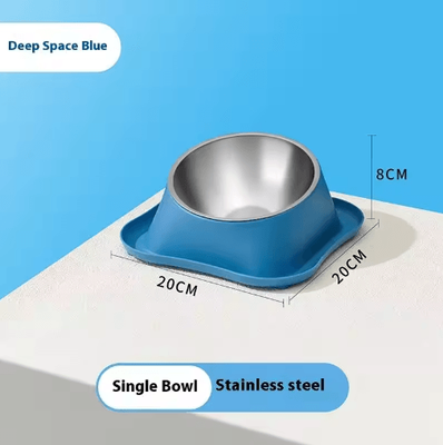 Inspire Picks Stainless Steel Double Pet Bowl With Non Slip Elevated Neck Protection Design a6