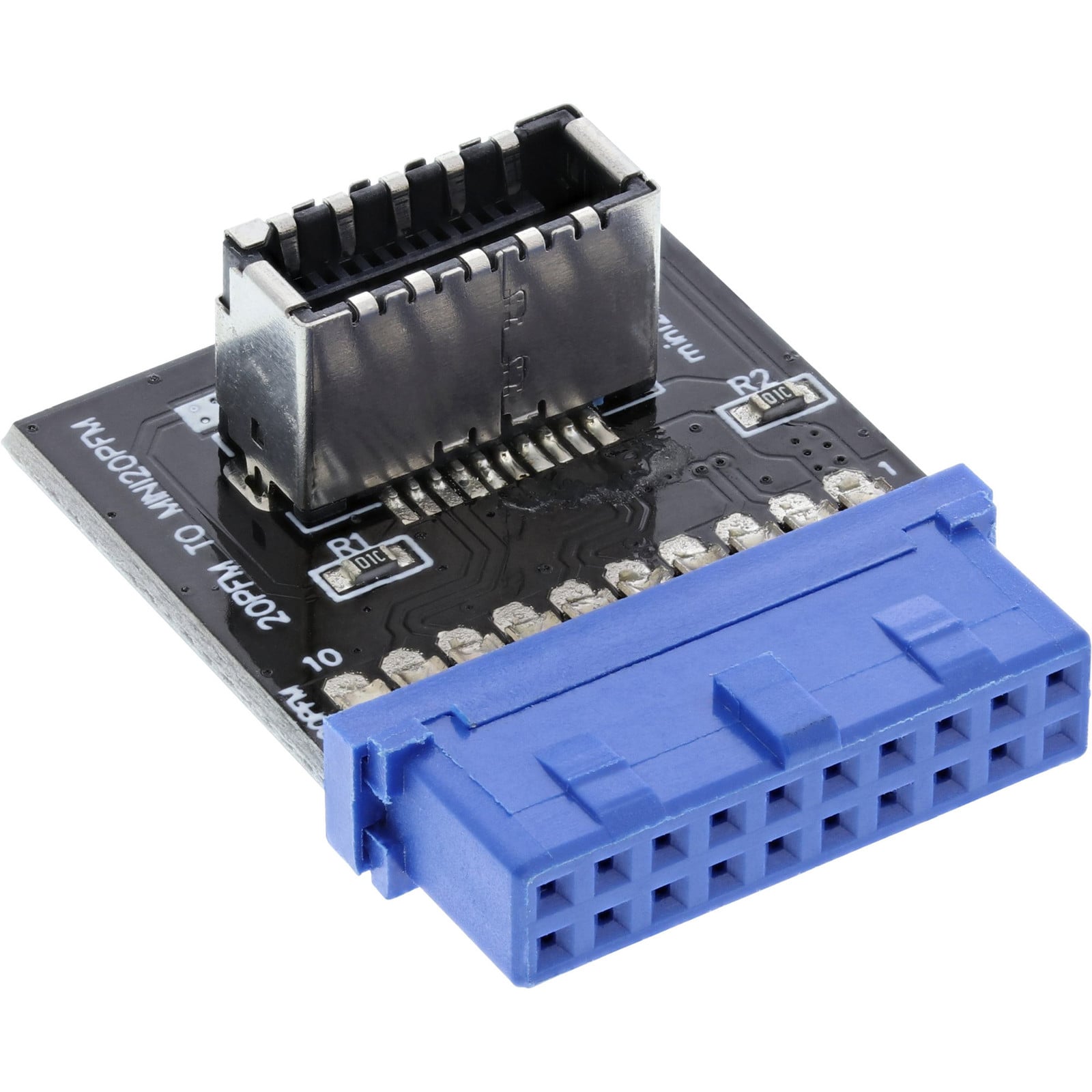 InLine 33446B USB 3.0 naar 3.1 adapter voor intern gebruik