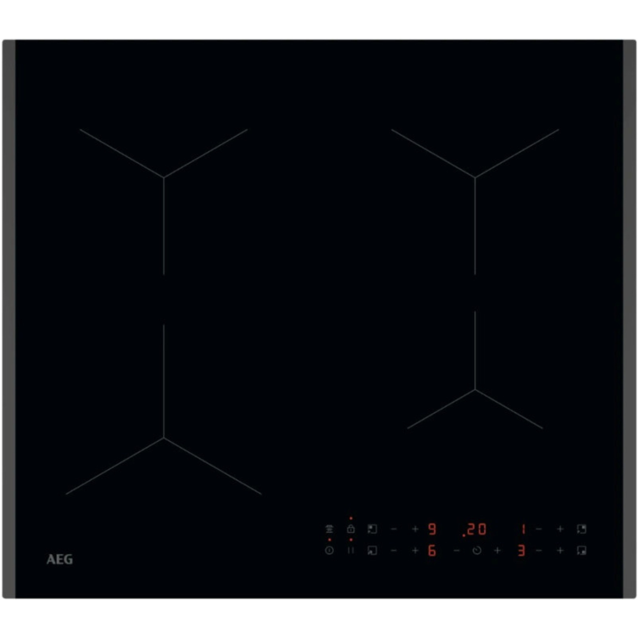 AEG TN64IA00FB, Schwarz, Integriert, 60 cm, Zonen-Induktionskochfeld, 4 Zone(n), 4 Zone(n)