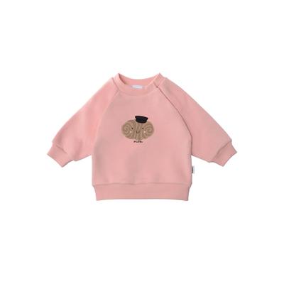 Sweatshirt LILIPUT "Franzbrötchen", Mädchen, Gr. 86/92, rosa, 80% Baumwolle, 20% Polyester, bedruckt, normal, Rundhals, Sweatshirts Sweatshirt, mit niedlichem Frontprint