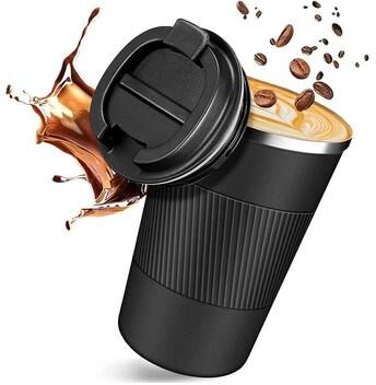 Inspire Select 304 Stainless Steel Leakproof Travel Coffee Mug Double Wall Insulated Thermal Bottle black 17.2 Fl Oz