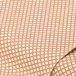 Baumwollstoff Pünktchenkreis "Mona", creme/braun