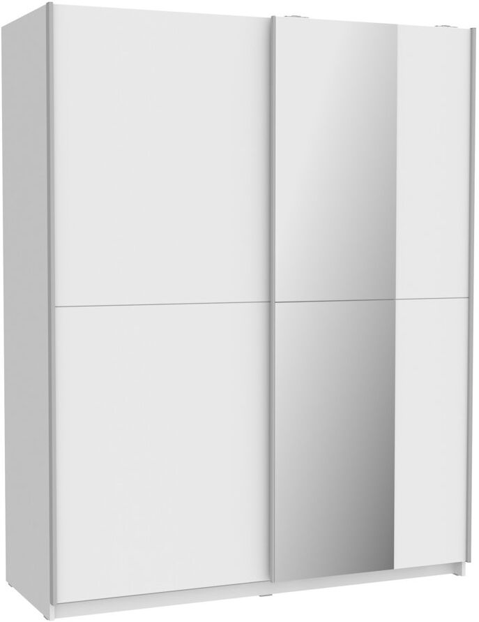 Hashtag Home Anglers Park 2 Door Wardrobe White/Gray 190.5cm H X 150cm W X 61.2cm D