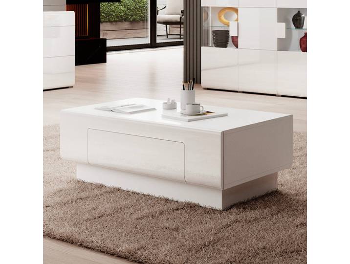 Table basse 1 tiroir Jules Blanc