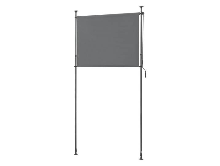 pro.tec Klemmmarkise Cimarra, Dunkelgrau, Metall, Rechteckig, 150x270 cm, Sonnenschutz, Sichtschutz