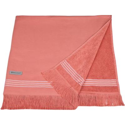 Hamamtuch ROSS "Hamam", rot (rosenholz), B:90cm L:180cm, Hamam Frottier, Hamam Frottier, Handtücher, idealer Begleiter für Strand, Sauna oder Wellnessbereich