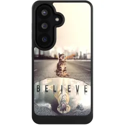 Nivocase Hülle für Samsung Galaxy S26 Handyhülle NIVOcore Case Schwarz Motivation Tiere Tiger (Samsung Galaxy S26), Smartphone Hülle, Schwarz