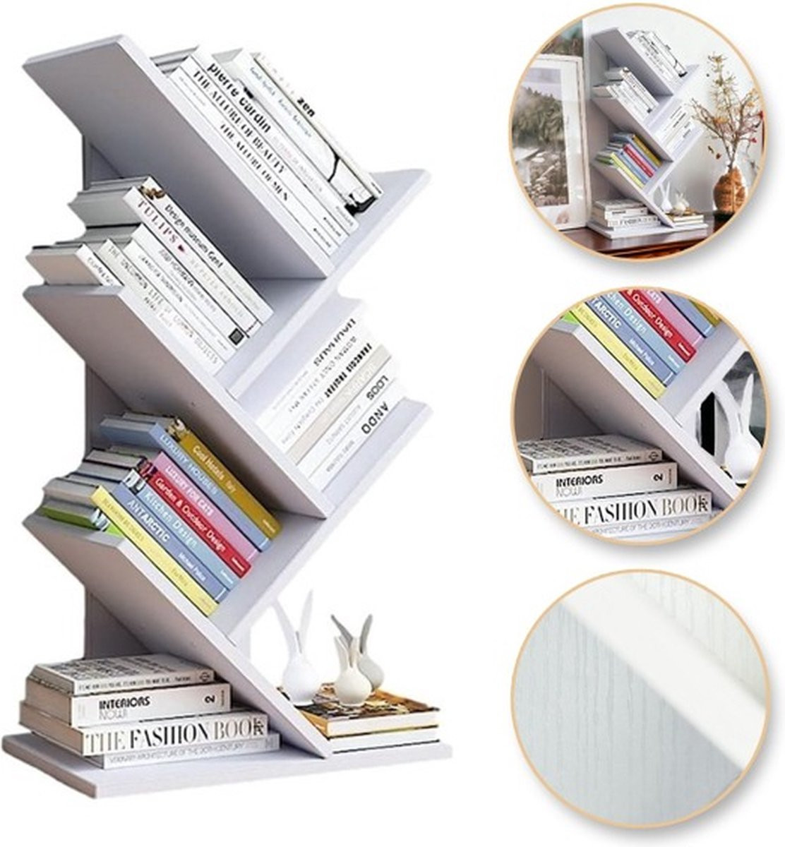 SCOSCOLLECTION Bureau met verstelbare boekenplank en multifunctionele organizer