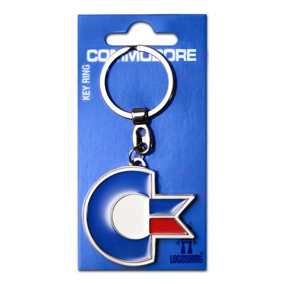 Schlüsselanhänger LOGOSHIRT, bunt, Schlüsselanhänger, Damen, Metall, Schlüsselanhänger, mit Nerd Commodore C64-Logo