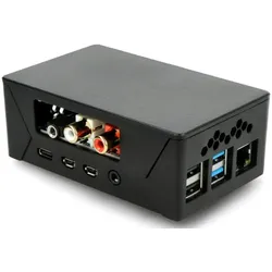 HifiBerry HiPi Pro Gehäuse, kompatibel mit Raspberry Pi 4B, GPIO-Anschluss, 30x30 Lüfter, schwarz