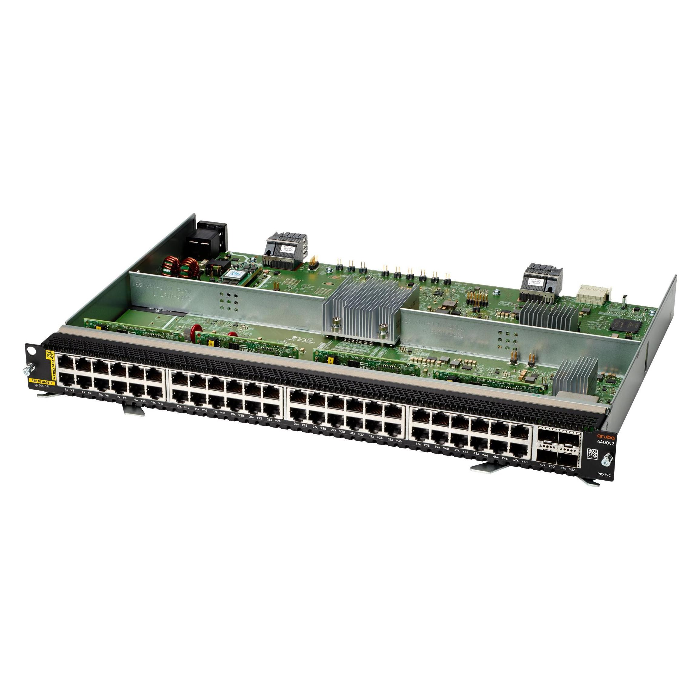 HPE E Aruba 6400 Module, 48 Ports, 1GbE, CL4, PoE, 4 SFP56 (48 Ports) (R0X39B)