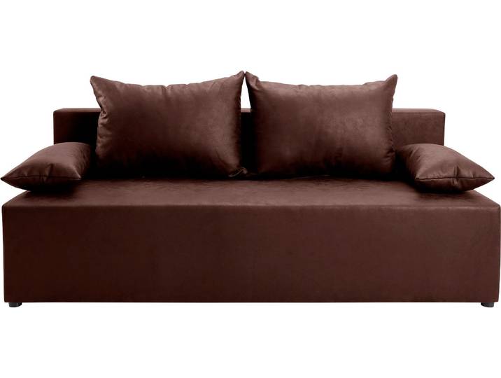 Schlafsofa EXXPO - SOFA FASHION Exxpo Tabou, Sofabett mit tollen Optionen , braun (schwarz braun), B:193cm H:88cm T:85cm, Luxus-Microfaser (100% Polyester), Sofas, Schlafsofa, Bettfunktion,Bettkasten, wahlweise mit Liftbettfunktion und Federkern