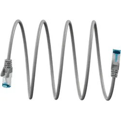 Goobay CAT 6A Patchkabel S/FTP PiMF, grau (S/FTP, CAT6a, 30 m), Netzwerkkabel