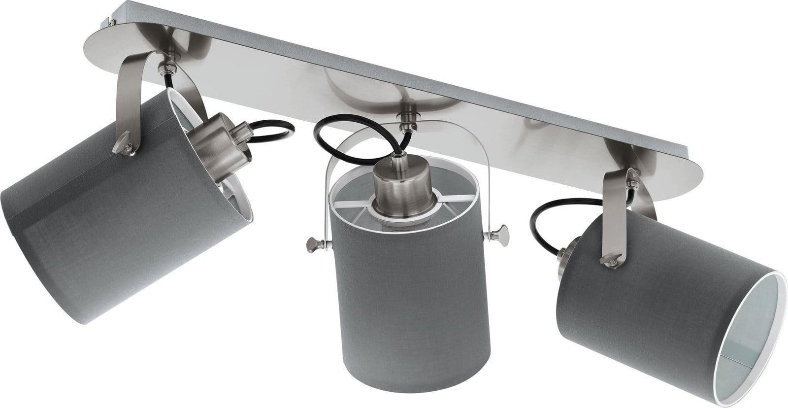 Eglo Villabate inbouwspots, 3 lichtpunten, E14, LED, grijs/zilver
